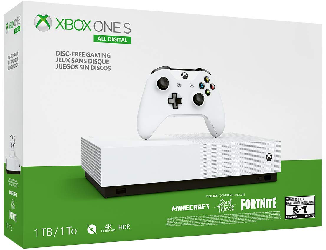 Xbox One S 1TB All-Digital Edition Console (Disc-free Gaming) 1 Xbox One S 1TB All-Digital Edition Console (Disc-free Gaming)